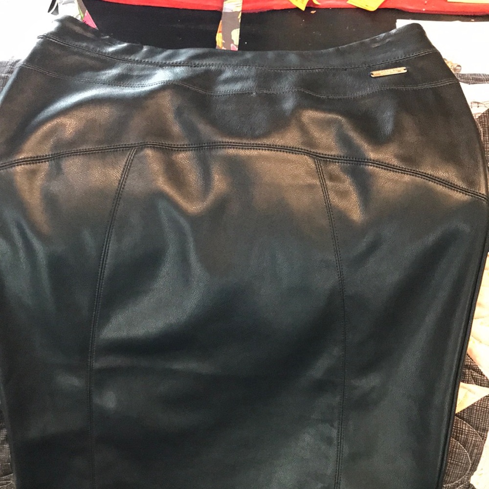 Marc New York Faux Leather Black, Pull on Skirt. XS